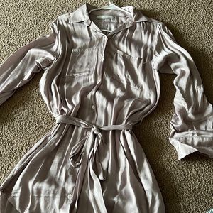 Stillwater Lavender mini button down dress